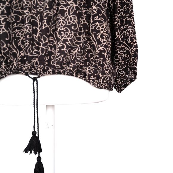 Ralph Lauren Denim Supply RL Boho Floral Peasant Style Blouse MEDIUM Oversized - Picture 3 of 6